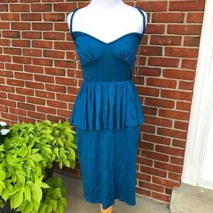 Rachel Pally Nile Blue Peplum Serra Dress